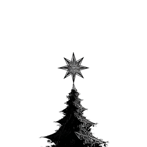 Christmas Tree Star V2 Vinyl Car Decal Sticker – Waterproof & UV-Resistant 3.4133333333333336"
