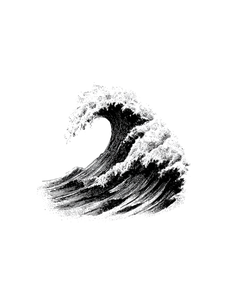 Ocean Wave Stamp Vinyl Car Decal Sticker – Waterproof & UV-Resistant 8.213333333333333"