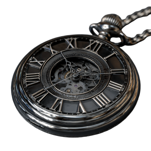 Roman Numeral Pocketwatch Vinyl Car Decal Sticker – Waterproof & UV-Resistant 3.4133333333333336"