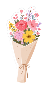 Floral Bouquet Sticker V3 Vinyl Car Decal Sticker – Waterproof & UV-Resistant 4.8533333333333335"