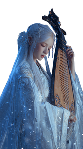 Silver-Haired Musician Vinyl Car Decal Sticker – Waterproof & UV-Resistant 9.706666666666667"