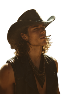 Cowboy Heartthrob Vinyl Car Decal Sticker – Waterproof & UV-Resistant 8.213333333333333"