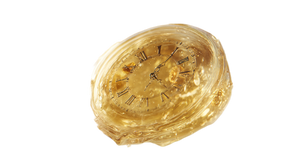 Golden Clock Particle Vinyl Car Decal Sticker – Waterproof & UV-Resistant 5.4