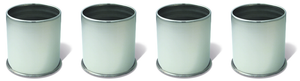 4x Gorilla Wheel Center Cap | Stainless Steel | Open Style | Polished | Weather Protection