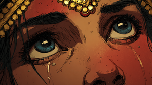 Crying Tamil Woman Vinyl Car Decal Sticker – Waterproof & UV-Resistant 2.72"