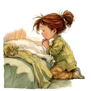 Praying Little Girl V4 Vinyl Car Decal Sticker – Waterproof & UV-Resistant 6.826666666666667"
