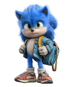 Hyper Realistic Sonic Vinyl Car Decal Sticker – Waterproof & UV-Resistant 8.0"