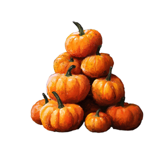 Pumpkin Pile Vinyl Car Decal Sticker – Waterproof & UV-Resistant 3.4133333333333336"