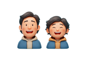 Cartoon Avatar Duo V2 Vinyl Car Decal Sticker – Waterproof & UV-Resistant 5.97333333333333