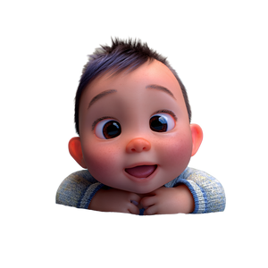 Pixar-Style Newborn Vinyl Car Decal Sticker – Waterproof & UV-Resistant 6.826666666666667"