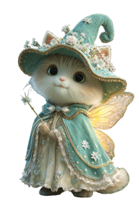 Magical Cat Wizard V4 Vinyl Car Decal Sticker – Waterproof & UV-Resistant 4.4