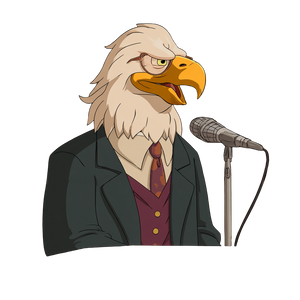 Masked Eagle Preacher Vinyl Car Decal Sticker – Waterproof & UV-Resistant 3.4133333333333336"