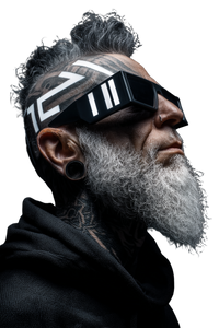 Cyborg Hairstyle Portrait Vinyl Car Decal Sticker – Waterproof & UV-Resistant 4.4