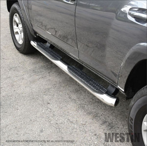 Westin PRO TRAXX Nerf Bar | 2005-2022 Toyota Tacoma | 4 Inch Polished Stainless Steel | Bolt-On Installation