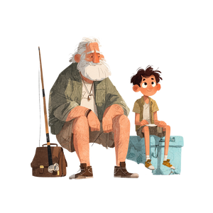 Grandfather And Grandson V12 Vinyl Car Decal Sticker – Waterproof & UV-Resistant 3.4133333333333336"