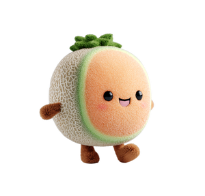 Cute Plush Cantaloupe Vinyl Car Decal Sticker – Waterproof & UV-Resistant 3.4133333333333336"