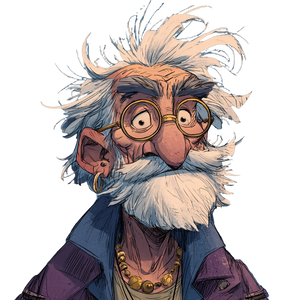 Elderly Magic Sorcerer Vinyl Car Decal Sticker – Waterproof & UV-Resistant 3.4133333333333336"