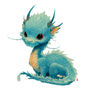 Baby Blue Dragon V6 Vinyl Car Decal Sticker – Waterproof & UV-Resistant 3.4133333333333336"