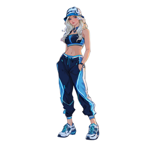 Cyberpunk Streetwear Woman Vinyl Car Decal Sticker – Waterproof & UV-Resistant 3.4133333333333336"