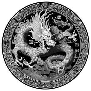 Chinese Dragon Seal Vinyl Car Decal Sticker – Waterproof & UV-Resistant 6.826666666666667"