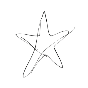 Minimalist Star Drawing Vinyl Car Decal Sticker – Waterproof & UV-Resistant 3.4133333333333336"