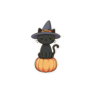 Witch Cat Pumpkin V8 Vinyl Car Decal Sticker – Waterproof & UV-Resistant 6.826666666666667"