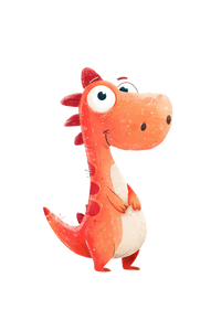Friendly Dinosaur Illustration Vinyl Car Decal Sticker – Waterproof & UV-Resistant 8.96"