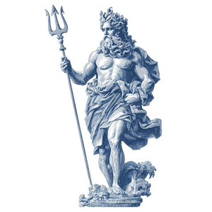 Poseidon Statue Tattoo Vinyl Car Decal Sticker – Waterproof & UV-Resistant 3.4133333333333336"