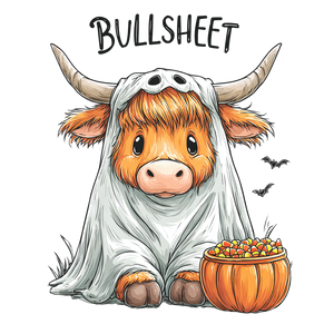 Cartoon Cow Ghost Vinyl Car Decal Sticker – Waterproof & UV-Resistant 6.826666666666667"