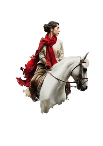 Dreamy Horseback Rider Vinyl Car Decal Sticker – Waterproof & UV-Resistant 4.373333333333333"