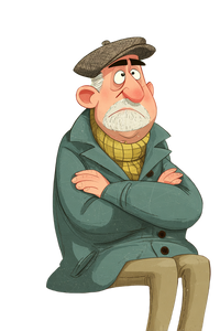 Grumpy Viennese Man Vinyl Car Decal Sticker – Waterproof & UV-Resistant 4.4