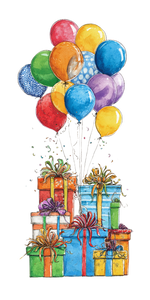Gifts And Balloons Vinyl Car Decal Sticker – Waterproof & UV-Resistant 10.2