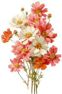 Vintage Floral Bouquet V13 Vinyl Car Decal Sticker – Waterproof & UV-Resistant 4.4
