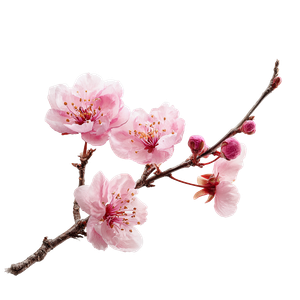Twig With Sakura Vinyl Car Decal Sticker – Waterproof & UV-Resistant 3.4133333333333336"