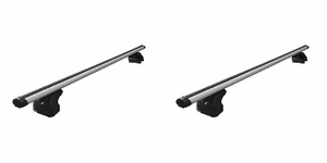 2x Secure Silver 60 Inch Roof Rack | Direct-Fit Traveler Set | High Strength Aluminum | Easy Install