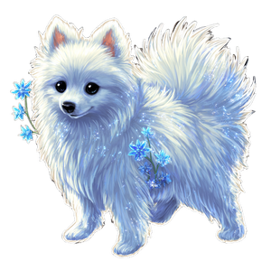 Fluffy Pomeranian Sticker Vinyl Car Decal Sticker – Waterproof & UV-Resistant 6.826666666666667"