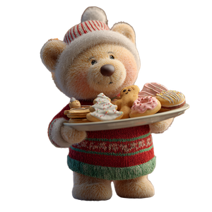 Teddy Bear Cookies Vinyl Car Decal Sticker – Waterproof & UV-Resistant 3.4133333333333336"