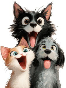 Cartoon Cute Animals V2 Vinyl Car Decal Sticker – Waterproof & UV-Resistant 8.213333333333333"