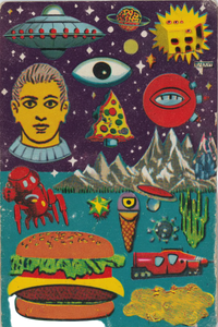 Space Trinkets Collection Vinyl Car Decal Sticker – Waterproof & UV-Resistant 8.96"