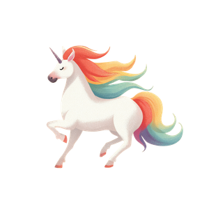 Cantering Rainbow Unicorn Vinyl Car Decal Sticker – Waterproof & UV-Resistant 6.826666666666667"