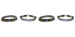 2x 1972-1986 Jeep CJ5/CJ6/CJ7 Headlight Bezel | Chrome Plated Silver Metal - Set Of 2 2x 1972-1986 Jeep CJ5/CJ6/CJ7 Headlight Bezel | Chrome Plated Silver Metal - Set Of 2