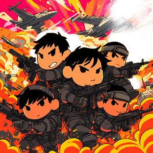 Cartoon Thai Soldiers Vinyl Car Decal Sticker – Waterproof & UV-Resistant 3.4133333333333336"
