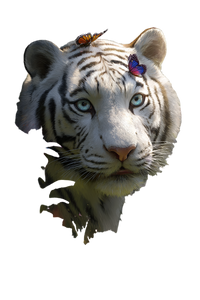 White Tiger Fantasy V3 Vinyl Car Decal Sticker – Waterproof & UV-Resistant 4.4