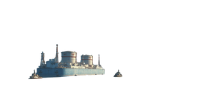 Floating Nuclear Plant Vinyl Car Decal Sticker – Waterproof & UV-Resistant 2.56"