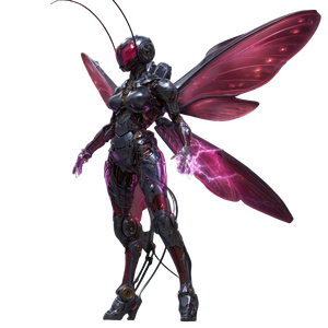 Cyborg Wasp Warrior Vinyl Car Decal Sticker – Waterproof & UV-Resistant 6.826666666666667"