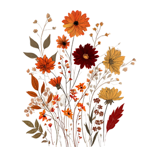 Winter Floral Clipart Vinyl Car Decal Sticker – Waterproof & UV-Resistant 3.4133333333333336"