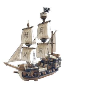 Hand-Drawn Pirate Ship Vinyl Car Decal Sticker – Waterproof & UV-Resistant 6.826666666666667"