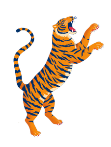 Roaring Tiger Illustration V2 Vinyl Car Decal Sticker – Waterproof & UV-Resistant 8.213333333333333"