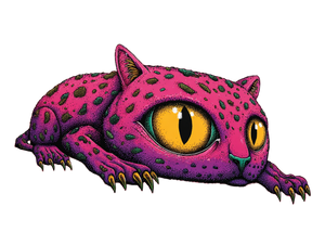 Surreal Psychedelic Leopard Vinyl Car Decal Sticker – Waterproof & UV-Resistant 6.1866666666666665"