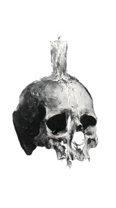 Skull With Candle Vinyl Car Decal Sticker – Waterproof & UV-Resistant 4.8533333333333335"